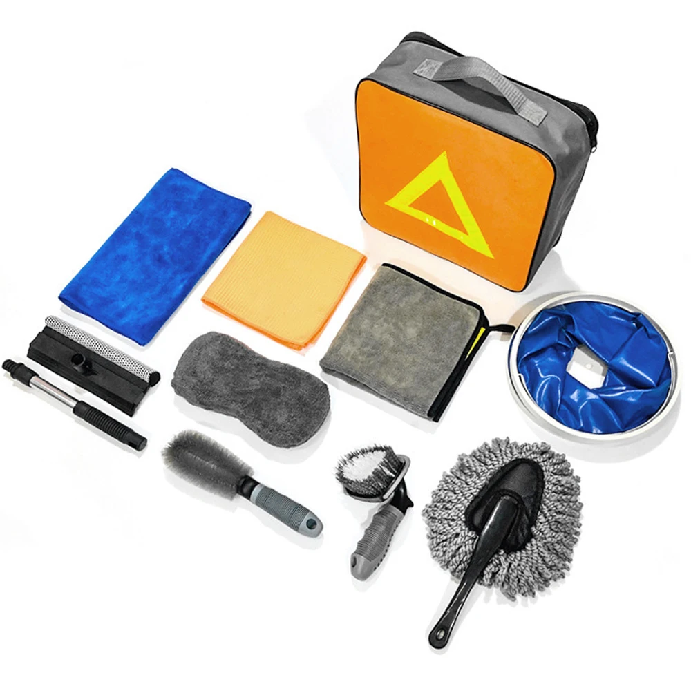 

Car Cleaning Kit Set Detailing Brush Cleaning Dirt Dust Clean Tools Automobile Motorcycle Washing MicrofiberTowel