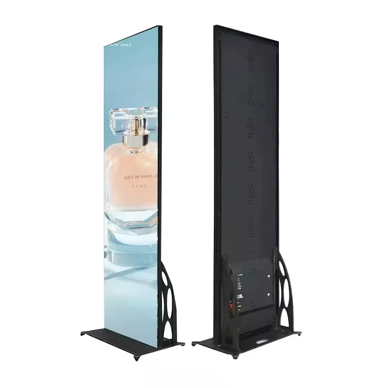 Portable LED Digital Advertising Poster Display P1.86 P2.5 Indoor Movable Wifi Controlled Commercial LED Poster Screen