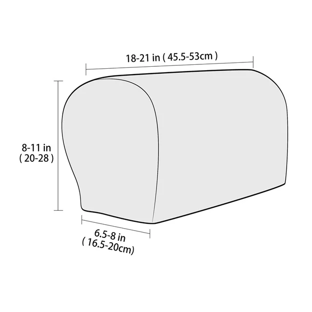 2 pz/set Jacquard Bracciolo Coprisedie Colore Solido Campione a prova di Polvere Divano Braccioli Copertura Universale per Soggiorno Complementi Arredo Casa 2