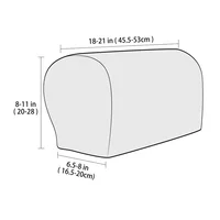 2pcs/set Jacquard Armrest Chair Covers Solid Color Sample Dust-proof Sofa Arm Covers Universal Cover for Living Room Home Decor 2