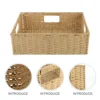 Rattan Weaving Hand Carry Storage Basket Laundry Container Desktop Basket Storage Bucket Home Storage Baskets ganization 5