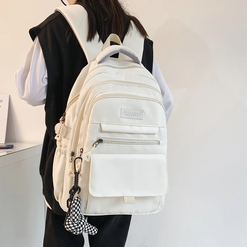 Trendy Women Backpack Nylon Female Harajuku School Bag College Book Lady Travel Backpack Kawaii Fashion Girl Bag Men Student New