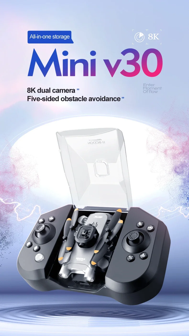 Lenovo Mini V30 Drone 8K Aerial HD Profesional RC FPV Drone Five-sided Intelligent Obstacle Avoidance Mini Convenient GPS Drone