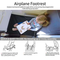 Kids Airplane Footrest Airplane Kids Bed Travel Airplane Seat Extender Leg Rest for Kids Baby Pedals Foot Rest Hammock 5