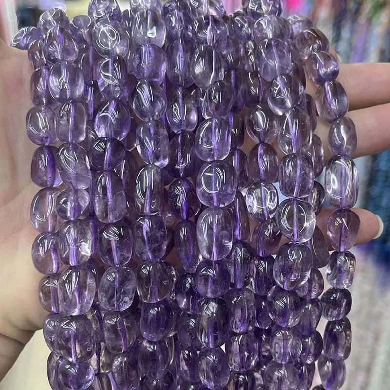 

Amethyst baroque 10-14mm nature for DIY making jewelry necklace 38cm FPPJ wholesale loose beads