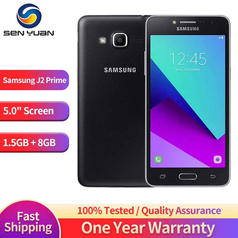 

Original Samsung Galaxy J2 Prime G532F 4G Mobile Phone Dual SIM 5.0'' 1.5GB RAM 8GB ROM 8MP+5MP CellPhone Android SmartPhone