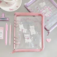 Korea Cat A5 Binder Photocard Collect Book Glitter Photo Transparent Album Postcards Storage Book 2