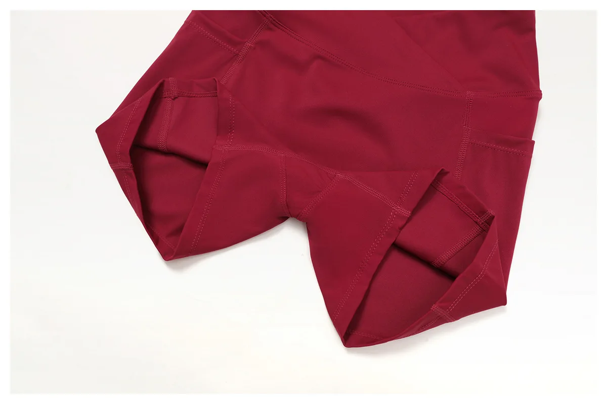 Legging Court Sport Femme Taille Haute avec Poches