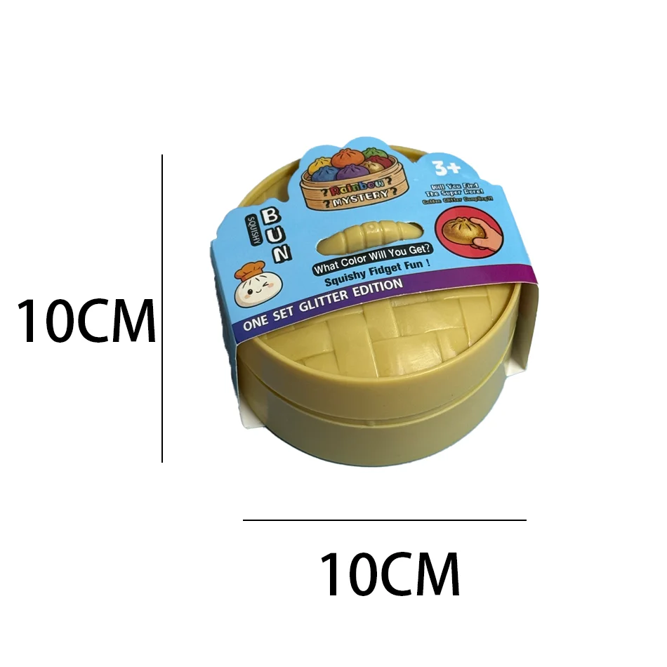 Neue bunte Glitzer-Dumpling-Squishies (1 Stück) mit Box – sensorisches Quetschspielzeug zum Stressabbau_voghion.com
