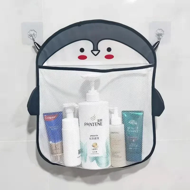 Baby Shower Toy Cute Cartoon Net Toy Storage Bag Strong Suction Cup Kids Shower Game Bag Child Bathroom Organizer Water Toys baby bath toys