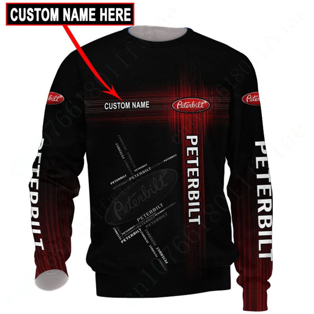

Peterbilt T Shirt For Men Women Anime T-shirts Top Casual Sweatshirt Harajuku Quick Drying O Neck Long Sleeve Unisex Clothing