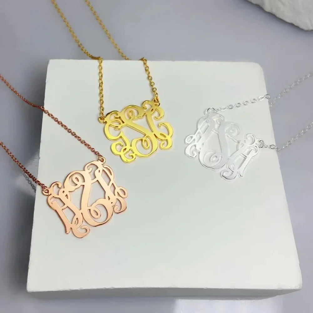 

Custom Letter Necklaces Personalized Jewelry Chain Pendant Name Gold Color Necklace for Women Stainless Steel Gifts