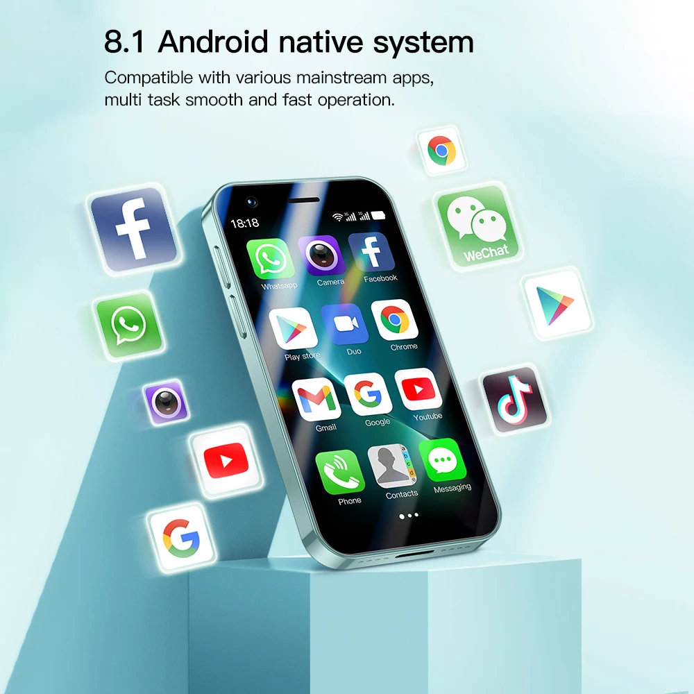 SOYES F8 Pro Max Mini Android8.1 Smartphone 3.0 Inches 2000mAh Face ID Dual SIM Standby Play Store 3G Little Phone - Image 2