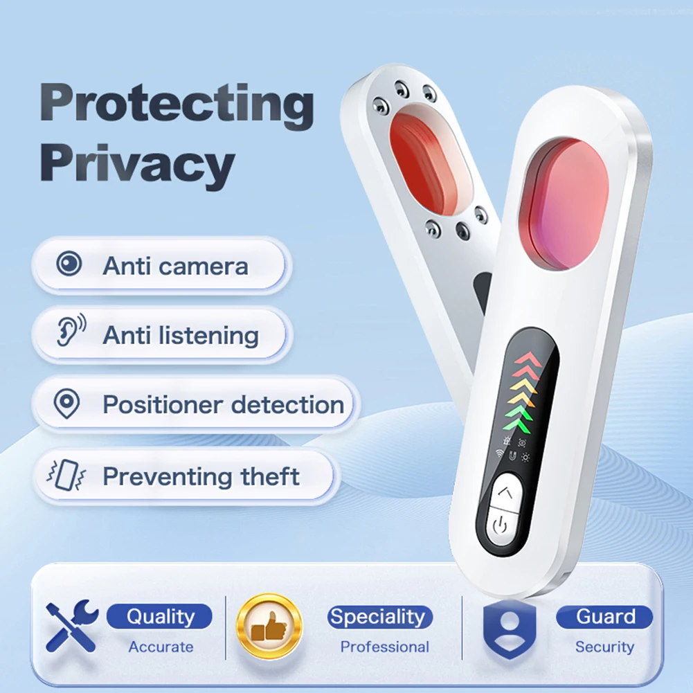 Hidden Bug and Camera Detector 5 Levels Sensitivity Bug Detector Electronic Sweeper Rechargeable Wiretapping Finder Professional