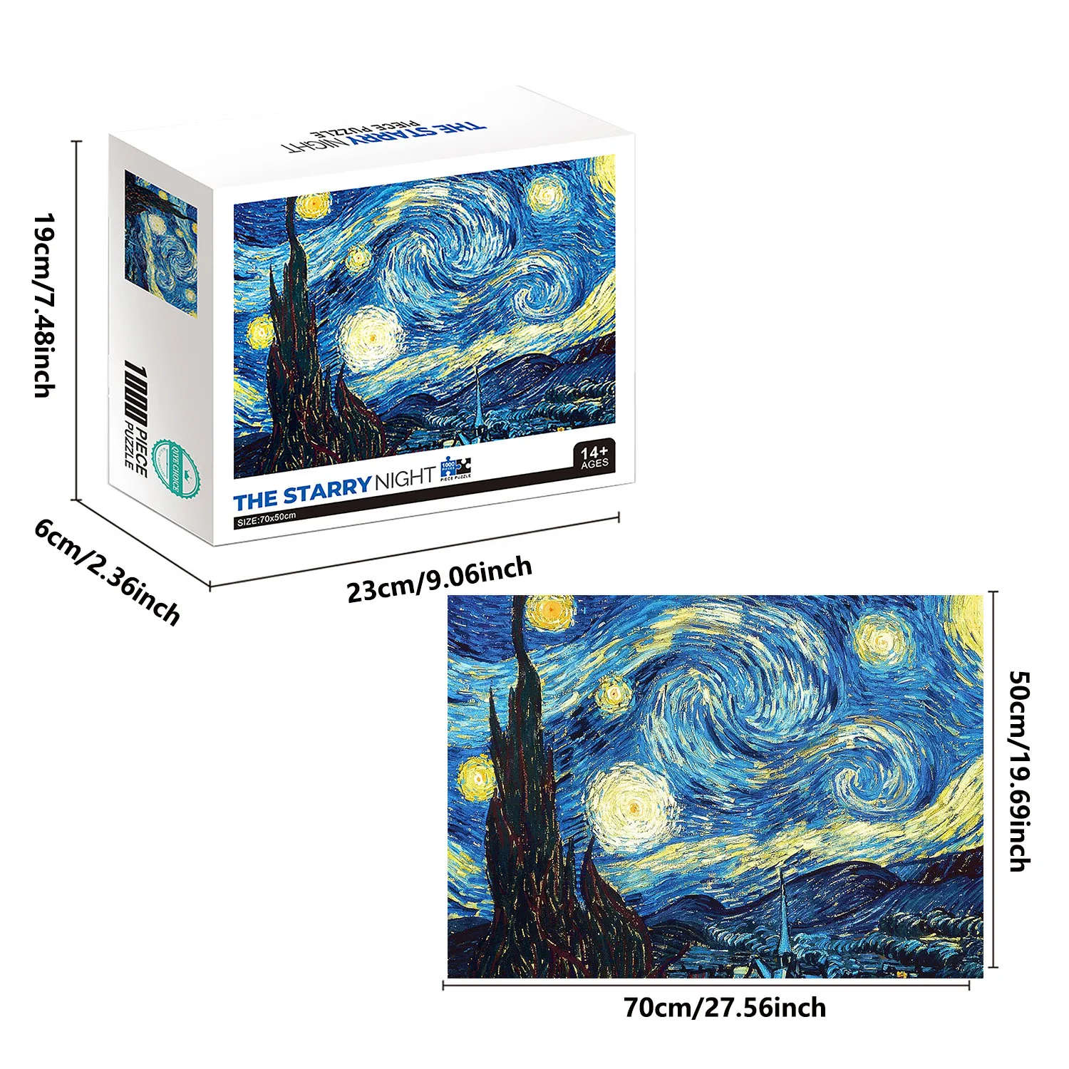 Starry Night Jigsaw Puzzle 1000 Pieces Home Decor Adults Puzzle Games Family Fun Floor Puzzles Educational Toys for Kids wooden jigsaw puzzles jigsaw puzzles mini jigsaw puzzle educational puzzles paper puzzle toys