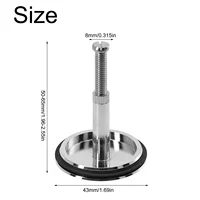 43mm Bathtub Plug Adjustable Bath Pop Up Waste Stopper Plug Only Flat Seal Brass Bathroom Tub Drain Drainer Strainer Accessories 1
