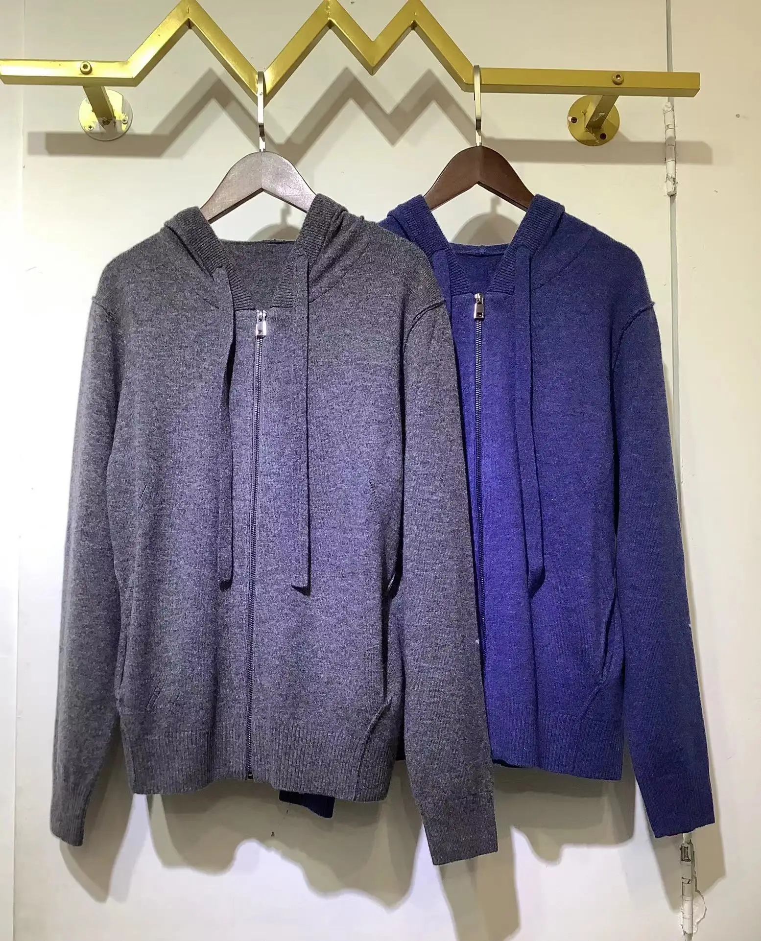 

ZV New Colorful Star Style Commuter Zipper Hooded Sweater Cardigan