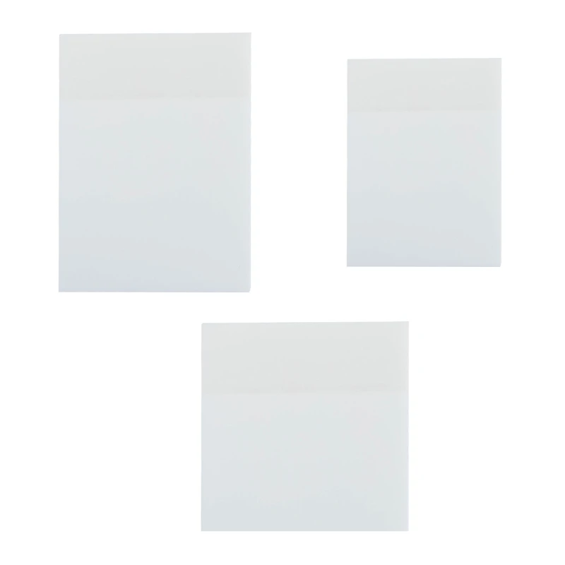 

Transparent Note Papers Mini Writing Pad Pocket Sticky Notes Memo Pad Self-ashesive PET Note Papers for Student School