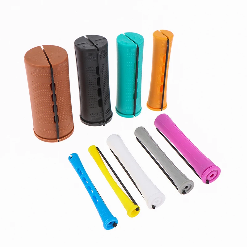 18pcs Extra Big Rubberbands Hair Rollers Cold Perm Rods Curler Bars Hair Clip Curling Fluffy Wavy Maker Styling DIY 1768