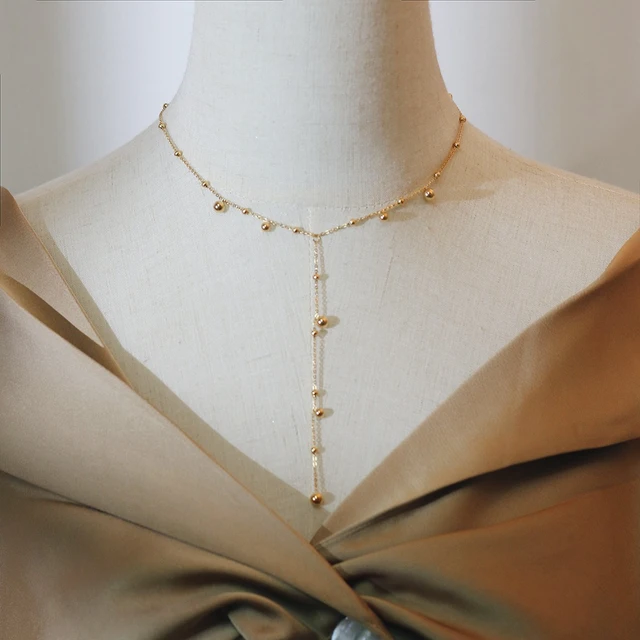 Kuro Damascus Steel and 18K Gold Bead Necklace Custom Made | Revolution  Jewelry