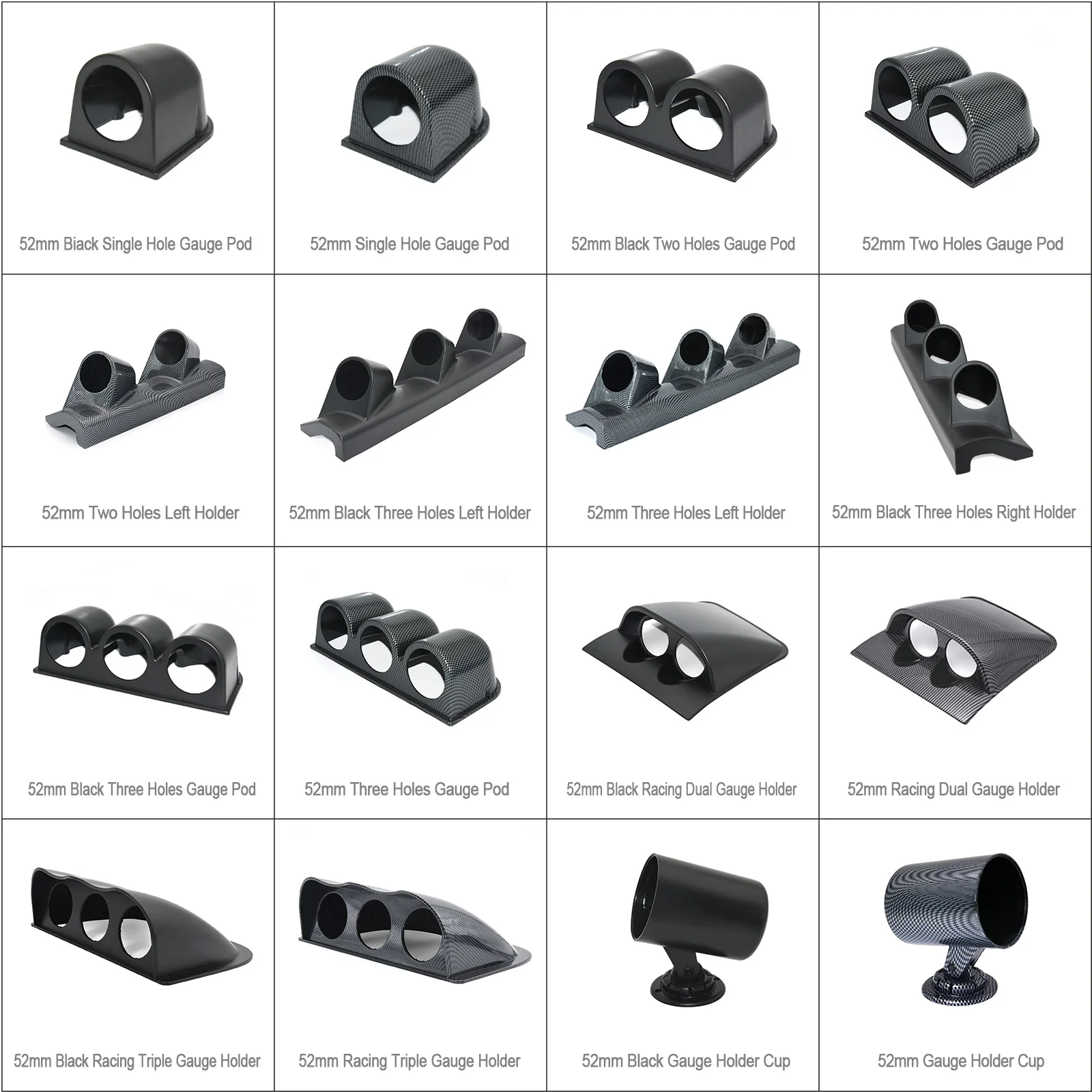 Single-Double-Triple-Left-Right-Hand-Drive-Car-Meters-Holder-52mm-Gauge ...