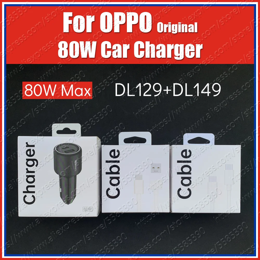 

1A1C 80W Max SuperDart GT Neo3 Original OPPO Car Charger 80W SuperVooc 11V 7.3A For OnePlus 10R ACE Nord 2T 9RT 9R 9 Pro