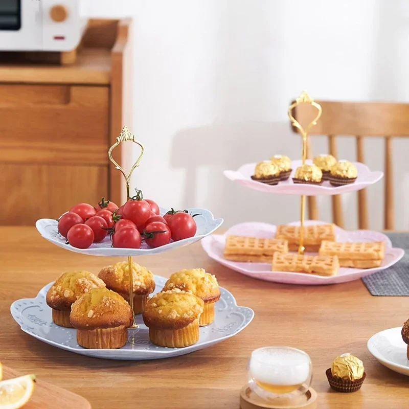 Detachable Cake Stand European Style 3 Tier Pastry Cupcake Fruit Plate Serving Dessert Holder Wedding Party Home Decor