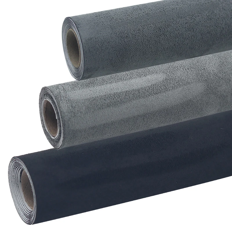 Leather Fabric Self Adhesive Leather Suede Velvet Cloth For Car Interior Modification Door Panel Workbench DIY Leathercraft