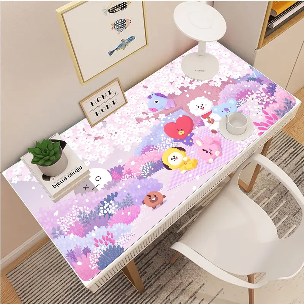 1pc-B-BTS-bt21 Floor Mat Mouse Mat Desk Mat With Pad Gaming Accessories Prime Gaming XXL Keyboard Pad Padding Mat 6