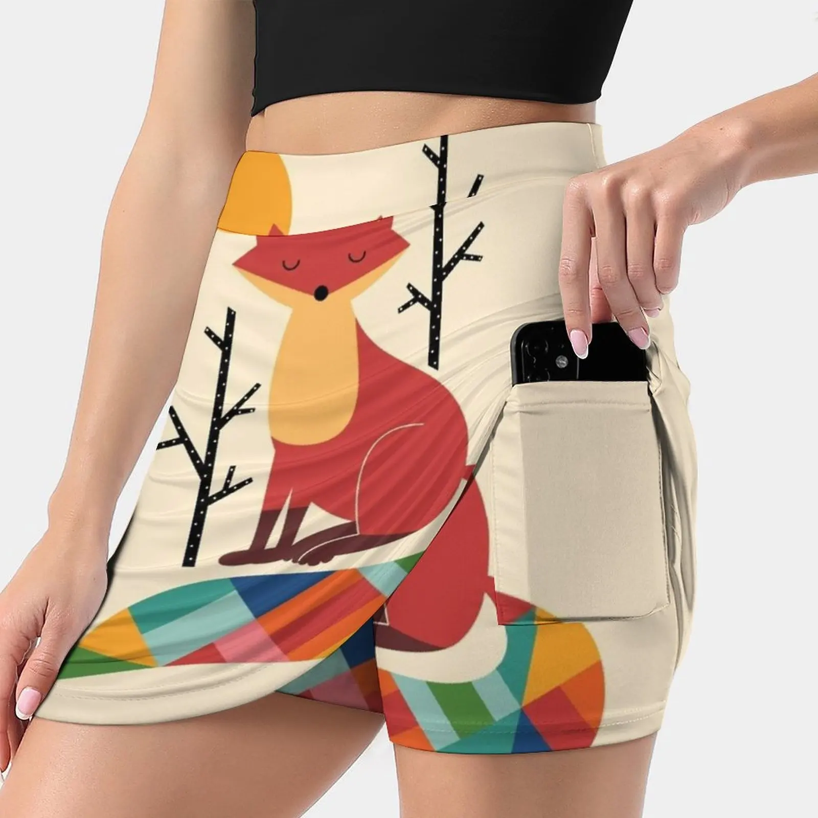 

Rainbow Fox Skirts Woman Fashion 2022 Pant Skirt Mini Skirts Office Short Skirt Special One Fox Rainbow Colorful Hope Different