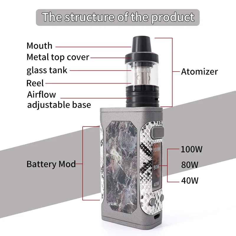 Tanio Waporyzator dym P8 100w Box moduł uruchamiający e-papierosa … sklep