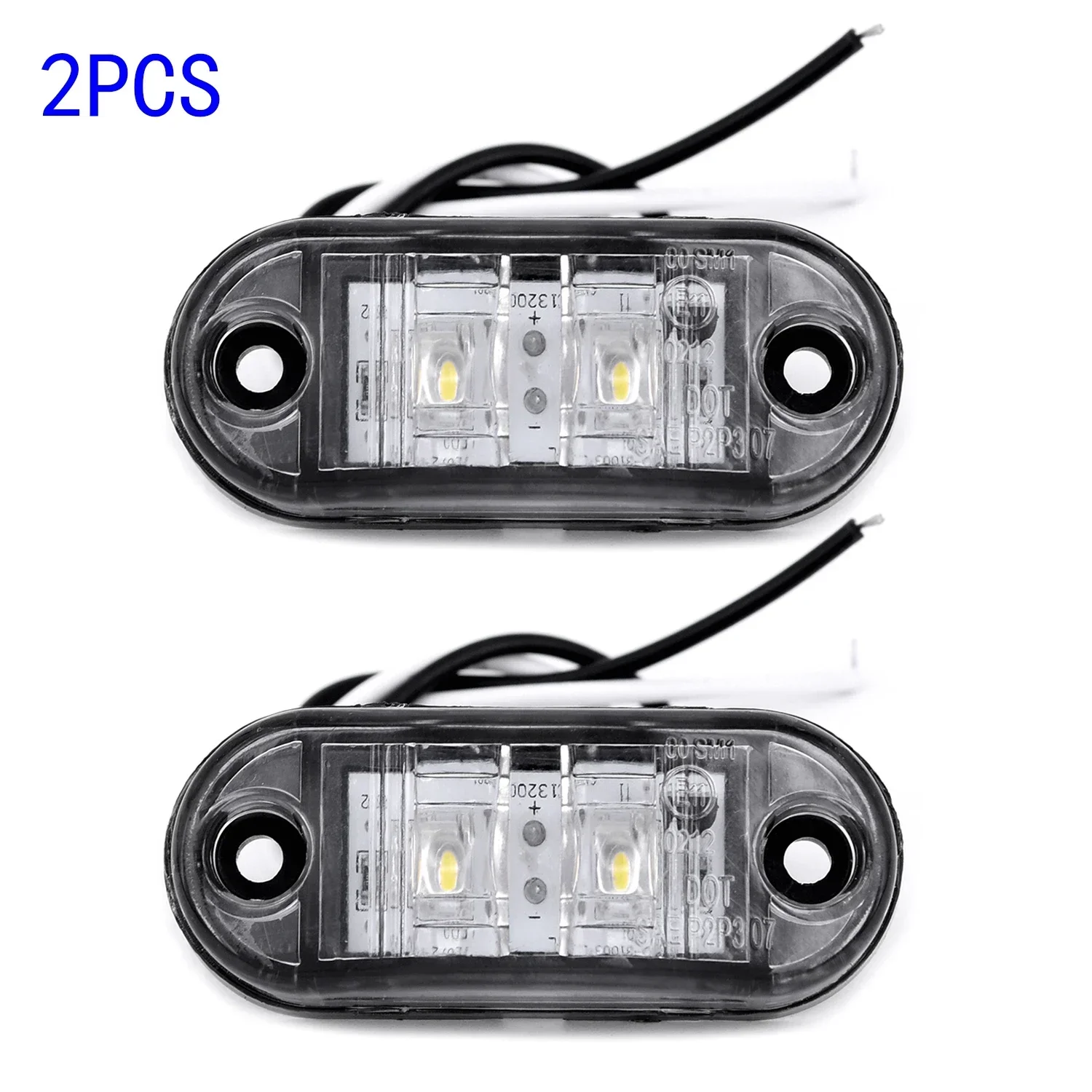 LED Clearance Trailer Caravan Side Marker Lights Tail Set Waterproof Plastic 2pcs
