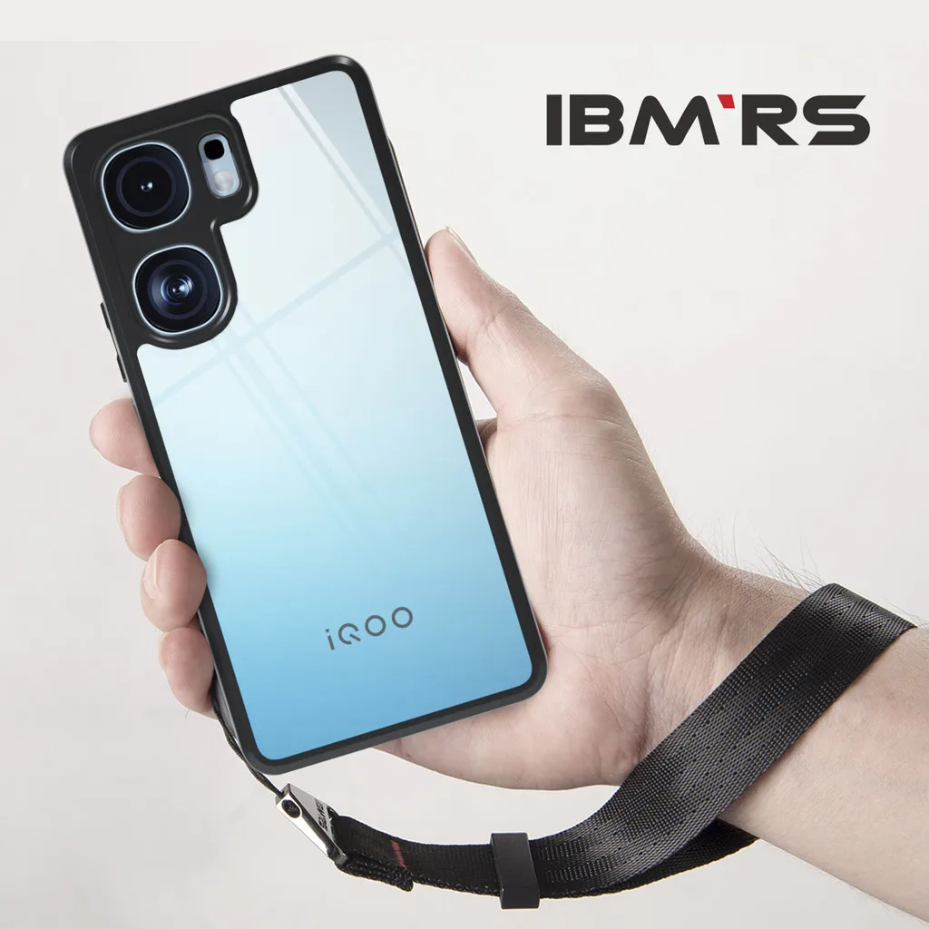 

IBMRS for iqoo neo 9/neo 9 pro case,Camo Frosted transparent Shockproof Protection Case(Comes with wrist strap)