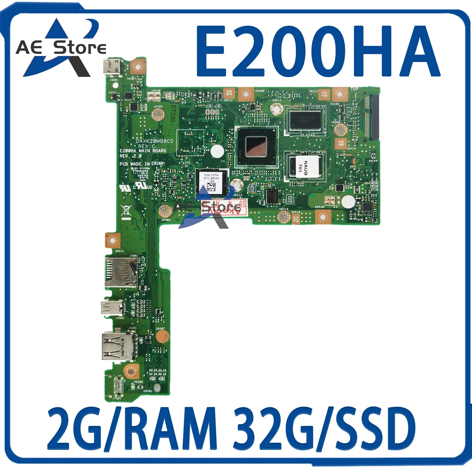 Материнская плата для ноутбука E200HA E200 Z8300/Φ 2G/RAM 32G/SSD