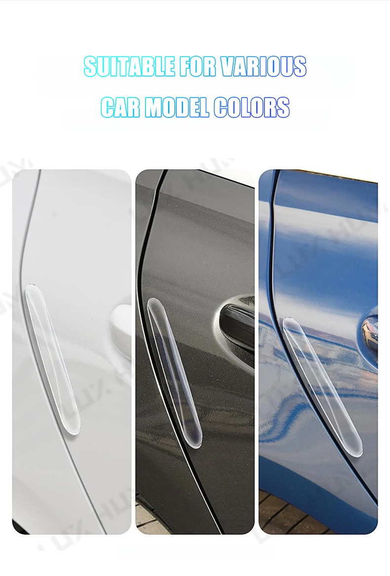 4Pcs Auto Tür Rand Schutz Flexible PVC Seite Tür Schutz Wasserdicht Selbstklebende Anti-Kollision Schutz Streifen Universal – Detail 10