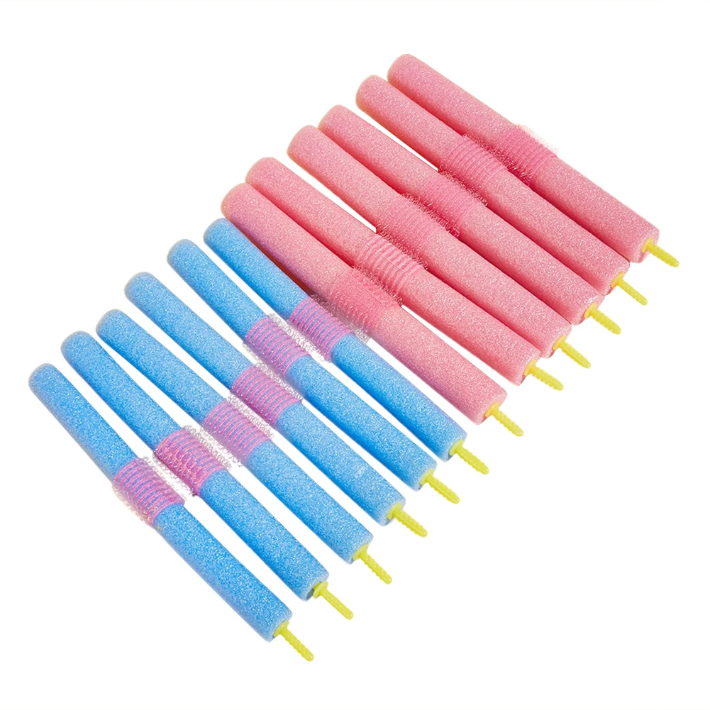 DIY 헤어 컬링로드 헤어 컬러, 유연한 컬링로드, 부드러운 나선형 헤어 폼, 여성 및 어린이용
