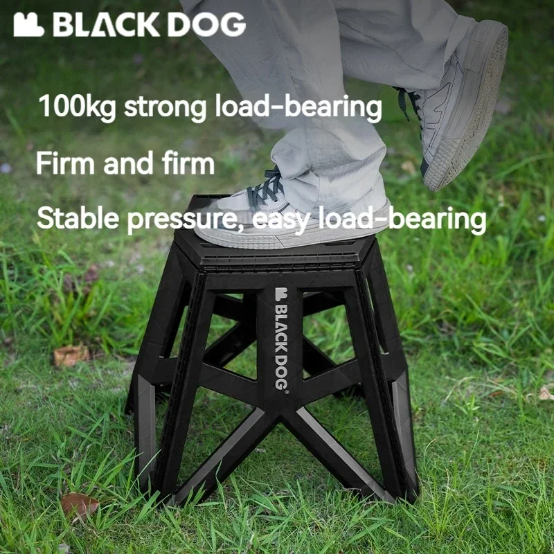 Folding Stool Outdoor Camping Ultralight Travel Fishing Beach Chair Small Stool Stable Portable Furniture Naturehike BLACKDOG