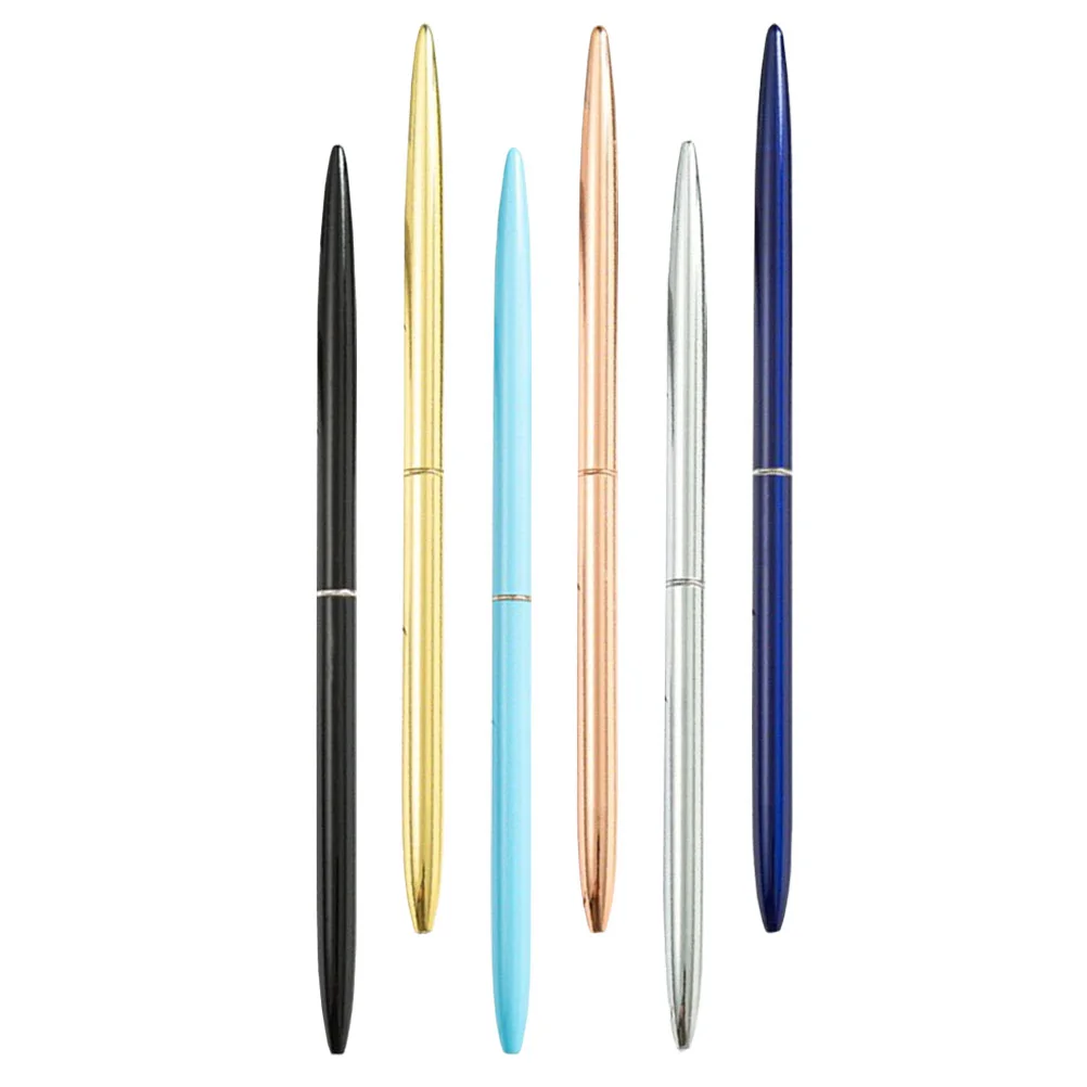 6Pcs Ballpoint Pen Multi-use Ballpoint Pens Writing Pen Smooth Business Pen Metal Ballpoint Pens