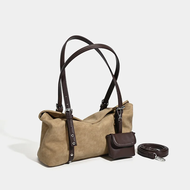 New Vintage Design Top Layer Single Shoulder Bag Versatile Autumn Winter Crossbody Bag for Commuting Square Shape Leather Bag