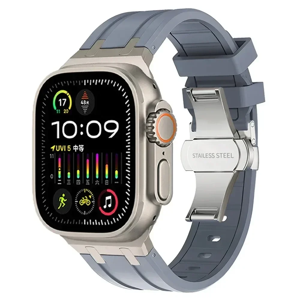 Premium Silicone Sports Band with Butterfly Clasp