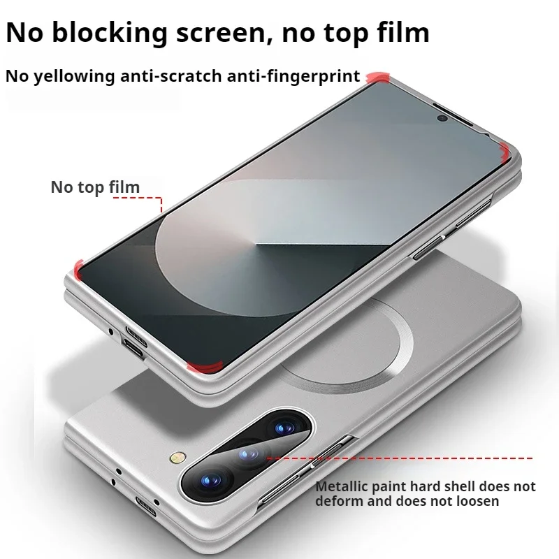 Ultra Thin Matte Metallic Magsafe Magnetic Case with Wireless Charging and Shockproof Protection