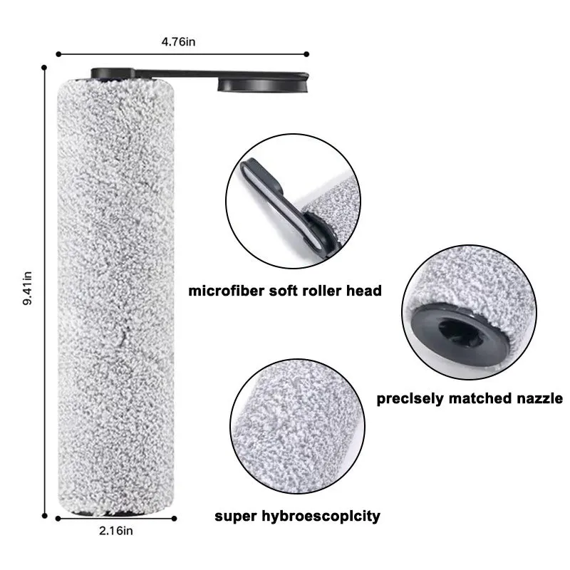 Enhanced Roller Brush and Filter for Wet and Dry Cleaning Systems