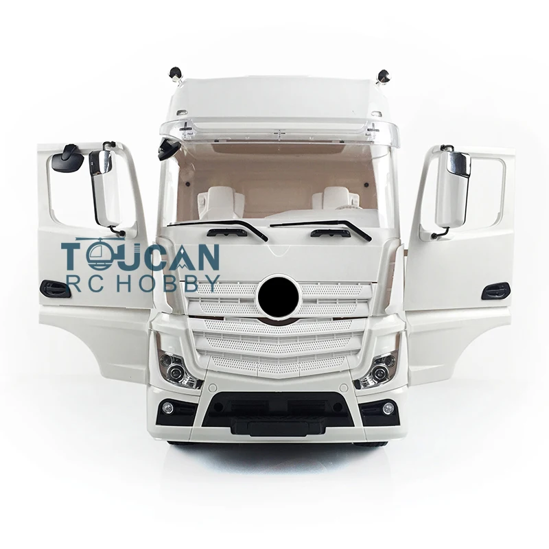 1/14 3Axles 35T Motor RC Tractor Truck KIT DIY Model Open Door 1851 Cabin Car Unassembled Unpainted Toy Tractors TH16657 3