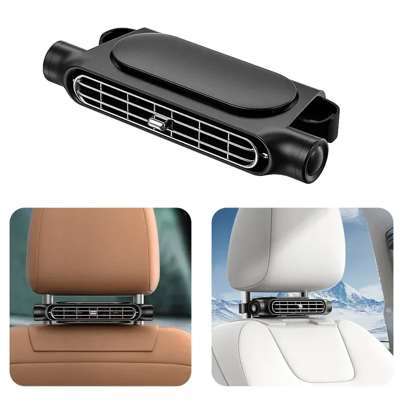 Car Rear Seat Fan with 3 Speeds and Independent Switch