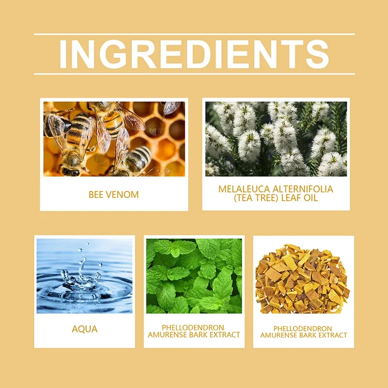 Bee Venom Skin Care Treatment Cream,Herbal Formula Soothing Nourishing Moisturizing Skin,Remove Scars And Spots Skin Savior
