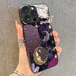 Celestial Sun and Moon Glass Silicone Phone Case - Samsung S23 Ultra 5G (PBL - 293BL7115A1)