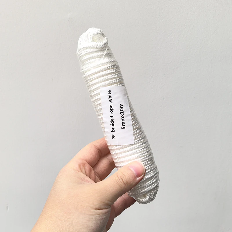 2/3/4/5mm Polypropylene Braided Rope White Hangtag Clothesline Home Decoration Garden Accessories Outdoor Camping Rope polypropylene rope