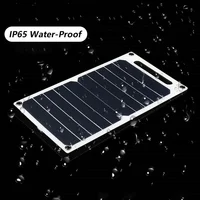 Panneau solaire 30W avec USB, étanche, pour randonnée et Camping en plein air, batterie Portable, batterie de chargement de téléphone Portable, panneau de charge 6.8V 5