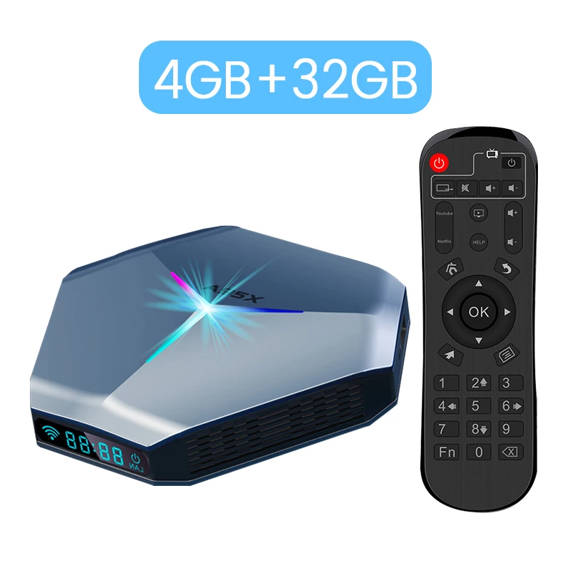 cable box for tv Android11 Amlogic S905X4 TV BOX A95X F4 RGB Light TV Box Dual Wifi 8K 4K 3D Youtube Media Player Set top box indoor aerial TV Receivers