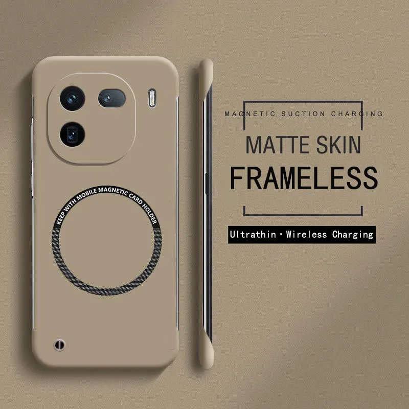 Frameless Magnetic Ultra Slim Wireless Charging Matte Hard Case